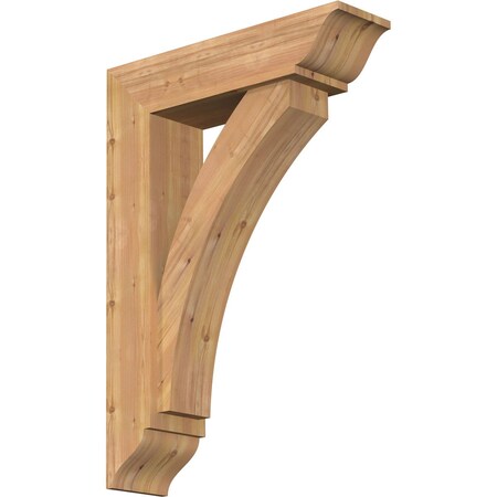 Thorton Traditional Smooth Bracket W/ Offset Brace, Western Red Cedar, 7 1/2W X 28D X 40H